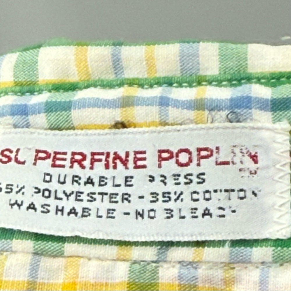Ms SERO Vintage Superfine Poplin Rainbow Colored Plaid Button Down Shirt Size 6 - Picture 7 of 8